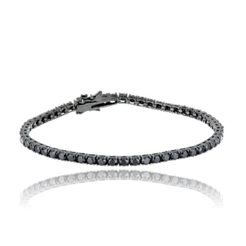 Bracciale Tennis TerryOro Luxeline 217B-0010 RT 21CM Zirconi Neri