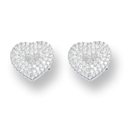 Orecchini TerryOro 217E-2909 Cuore Argento 925 Bianchi