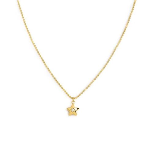 Collana Marlù 18CN124G con stella PVD oro