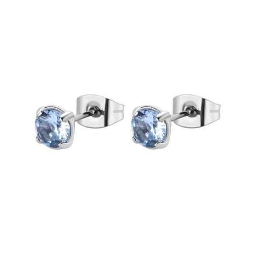 Orecchini Brosway Desideri BEIE007 punto luce acciaio zirconia azzurra