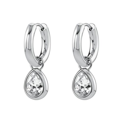 Orecchini Brosway Symphonia BYM215 cerchio acciaio goccia cristallo