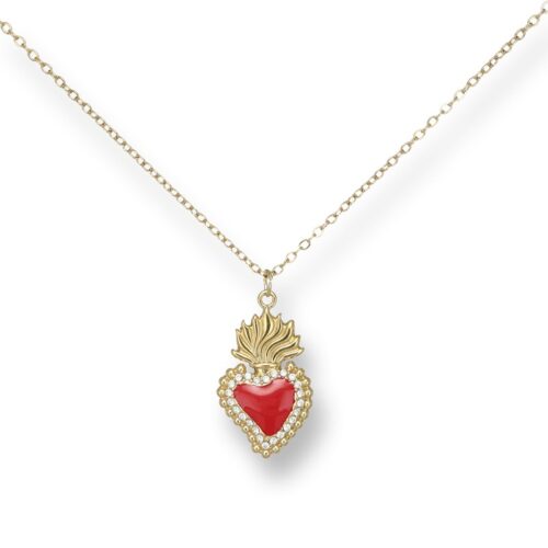 Collana Donna Revolution Gioielli Legami Sacro Cuore Dorata
