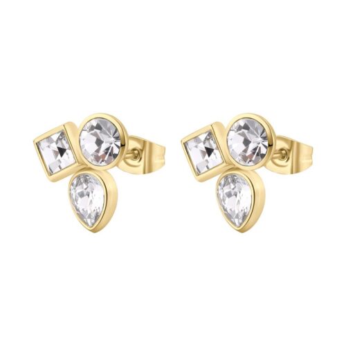 Orecchini Brosway Symphonia BYM177 acciaio dorato cristalli