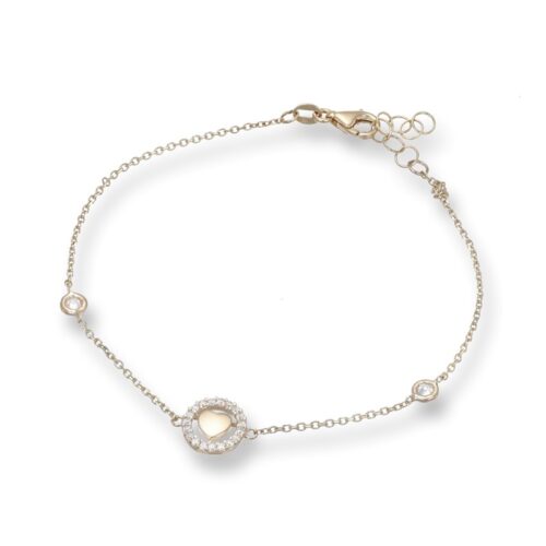 Bracciale TerryOro Essenza Oro 375 Cuore con Zirconi Luminosi