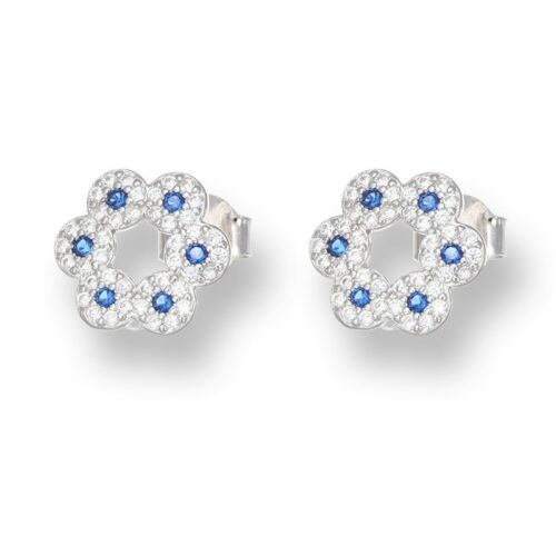 Orecchini TerryOro 217E-2963 ZF Fiore Argento 925 Blu