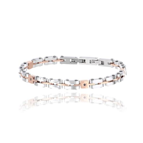 Bracciale Uomo Revolution Luxury Ceramica Nera e Diamanti Neri