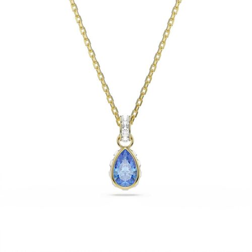 Pendente Swarovski Chroma 5757786 pear blu oro 18K
