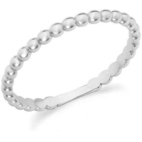 Anello Donna Ambrosia KAAZ 008 in oro bianco 375 con lavorazione a palline