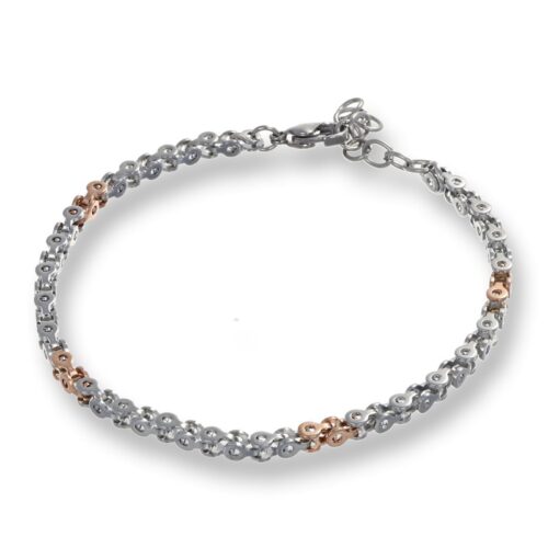 Bracciale Uomo Forge Revolution Gioielli Maglia 5+1 Rosa