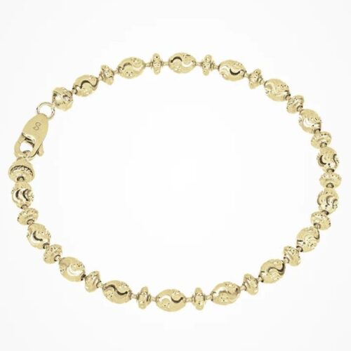 Bracciale Desmos Saturno GW 18 argento 925 placcato oro/rodio