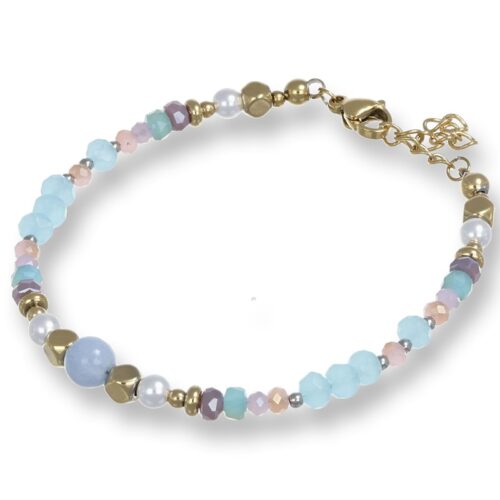Bracciale Palline Turchesi Dorato Revolution Gioielli Essenza