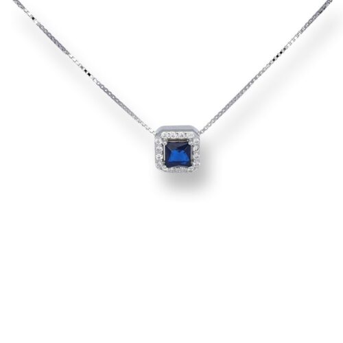 Collana TerryOro Essenza 217CL-0175 ZF Punto Luce Quadrato blu