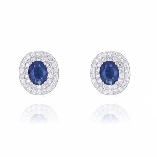 Orecchini TerryOro 217E-0987ZF Ovale Argento 925 Blu