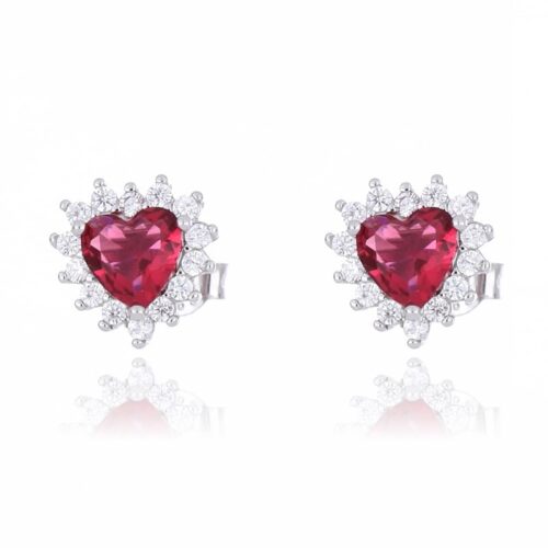 Orecchini TerryOro 217E-2325 RB Cuore Argento 925 Rossi