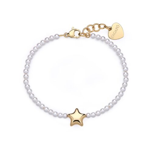 Bracciale Donna S'Agapò Stellar SSE46 in acciaio dorato