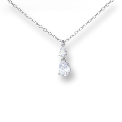 Collana TerryOro Doppia Goccia Argento 925 Rodiato