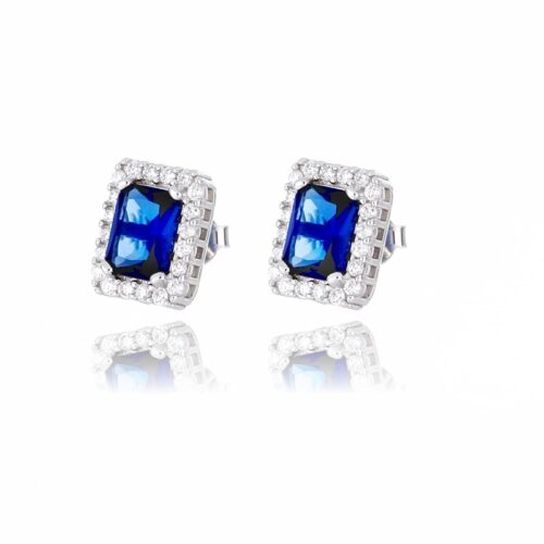 Orecchini TerryOro 217E-2544 ZF Rettangolare Argento 925 Blu