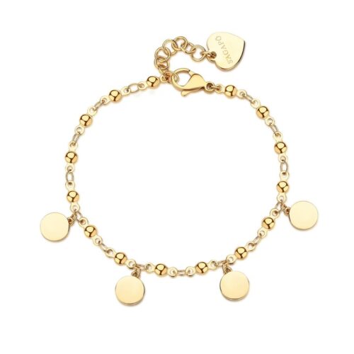 Bracciale Donna S'Agapò Elysium SUM14 in acciaio dorato