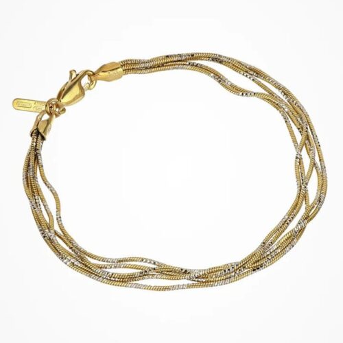 Bracciale Desmos Soul GW 16,5 argento 925 placcato oro/rodio