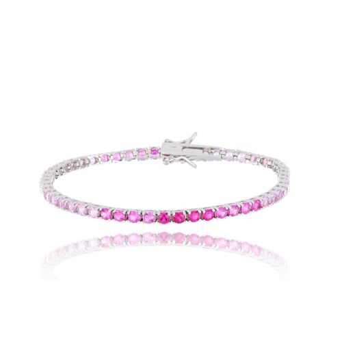 Bracciale Tennis TerryOro Luxeline 217B-0010 GRAD RB Zirconi Rossi Degradรฉ