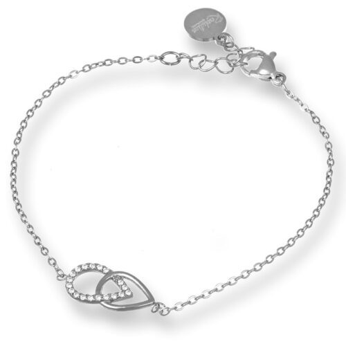 Bracciale Donna In Acciaio Con Doppia Goccia Centrale Revolution Gioielli Essenz