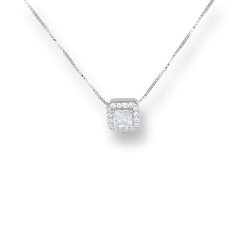 Collana TerryOro Essenza 217CL-0175 Punto Luce Quadrato bianchi