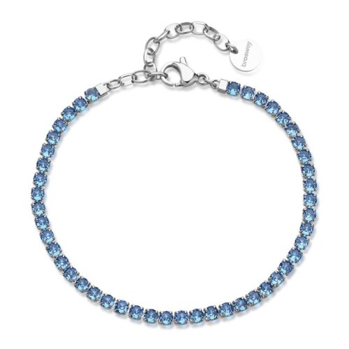 Bracciale Brosway Desideri Tennis Acciaio Cristalli Azzurri BEI107