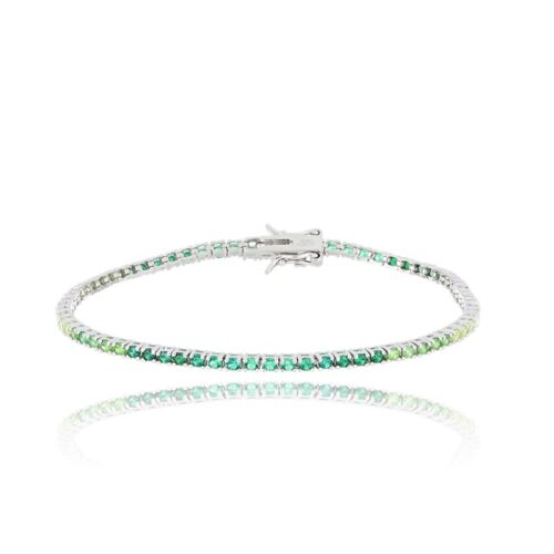 Bracciale Tennis TerryOro Luxeline 217B-0400 GRAD SM Zirconi 2 mm Verdi Degrade