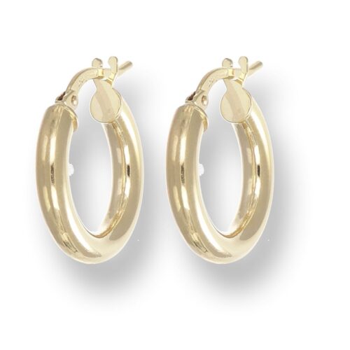 Orecchini TerryOro Essenza Oro 375 Cerchi Lisci 10mm