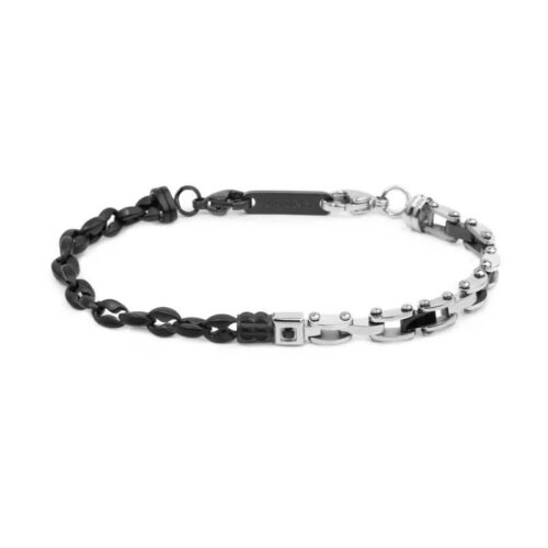 Bracciale Marlù 30BR0035N con elementi in ceramica acciaio nero nero