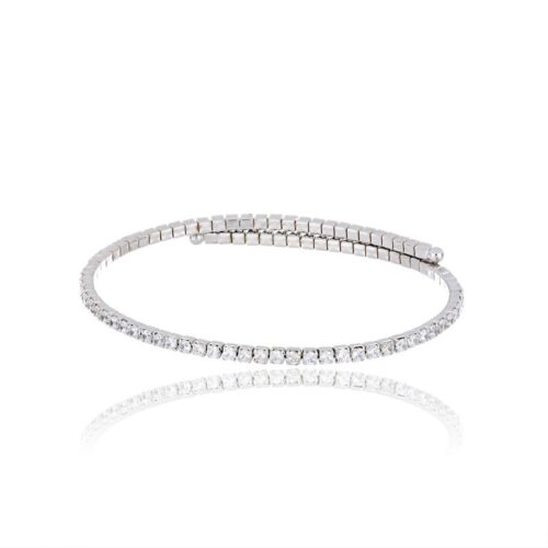 Bracciale TerryOro Rigido Tennis in Argento 925 con Zirconi