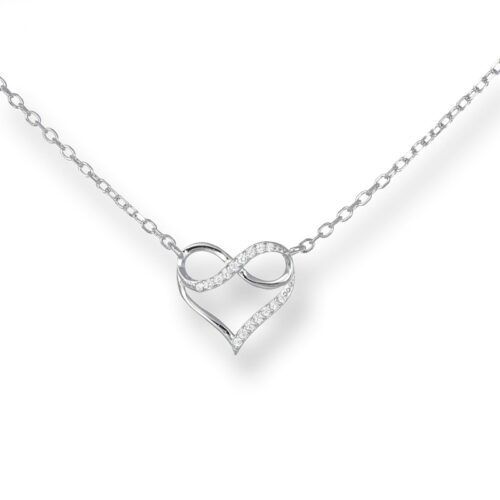 Collana TerryOro Cuore e Infinito Argento 925 con Zirconi