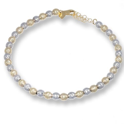 Bracciale TerryOro Essenza Oro 375 Sfere Bicolore Diamantate