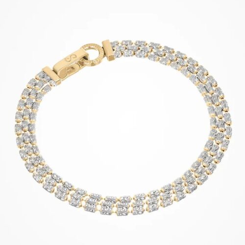 Bracciale Desmos Typhoon Eternity GW 18 argento 925 placcato oro/rodio