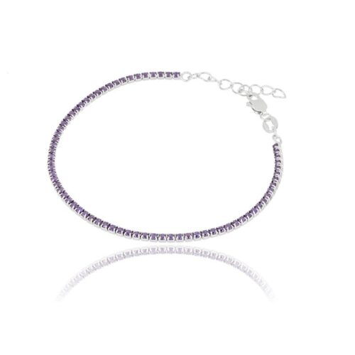 Bracciale Tennis TerryOro Luxeline 217B-0800 AMY Zirconi 2 mm Ametista