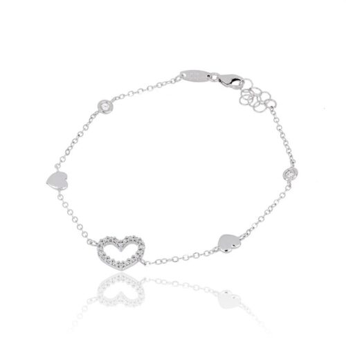 Bracciale TerryOro Essenza Oro 375 Cuori e Zirconi Luminosi