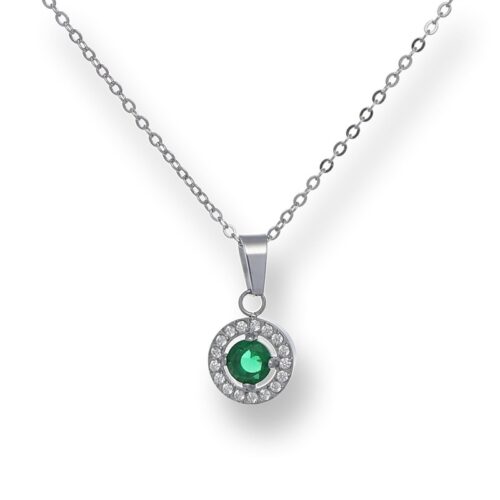 Collana Donna Revolution Gioielli Essenza Pietra Verde