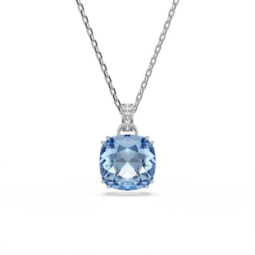 Pendente Swarovski Millenia 5760057 cushion blu rodiato