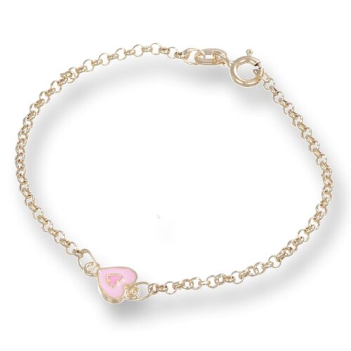Bracciale TerryOro Essenza Oro 375 Cuore Smaltato Rosa
