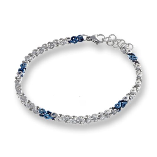 Bracciale Uomo Forge Revolution Gioielli Maglia 5+1 Blu