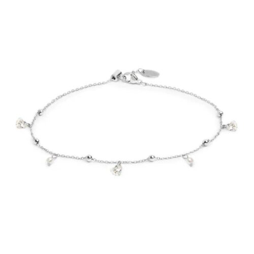 Cavigliera Marlù 20CV107-W con cuore acciaio bianco