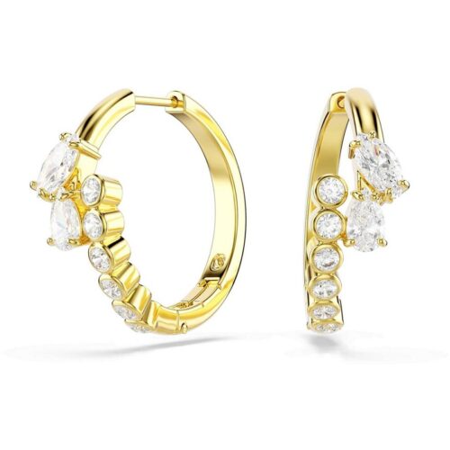 Orecchini a cerchio Swarovski Mesmera 5761975 finitura oro 18K