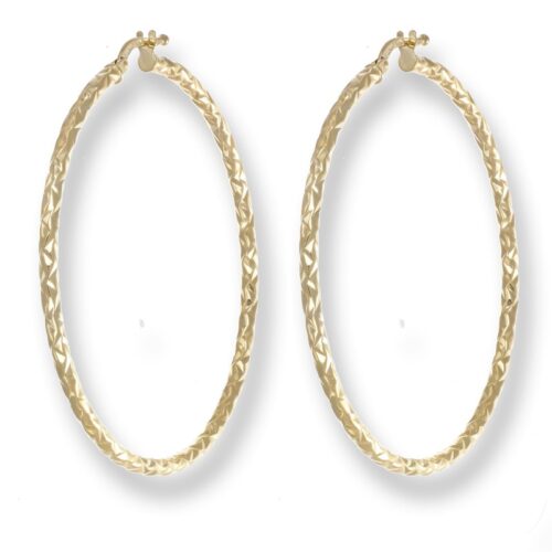 Orecchini TerryOro Essenza Oro 375 Cerchi Diamantati 45mm