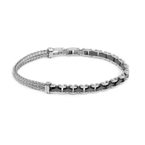 Bracciale Marlù 30BR0036 con elementi in ceramica acciaio