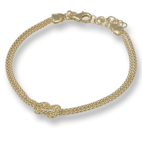 Bracciale TerryOro Intrecci 137B2609/D Bracciale Dorato Corda Intrecciata Con Nodo Centrale