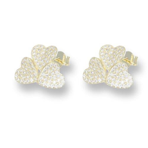 Orecchini TerryOro 217E-2960 GD Pavé Dorata Argento 925 Bianchi