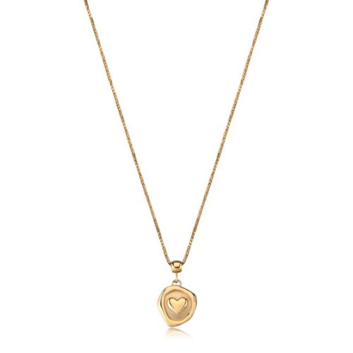 Collana Donna Sagapò Feelings SFE39 in acciaio con finitura dorata