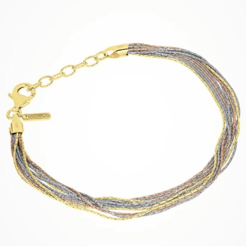 Bracciale Desmos Multifila SPARK TC 16,5 in argento 925 tre colori