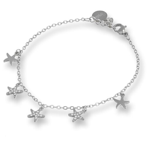 Bracciale Donna In Acciaio Con Stelle Marine Pendenti Revolution Gioielli Essenz