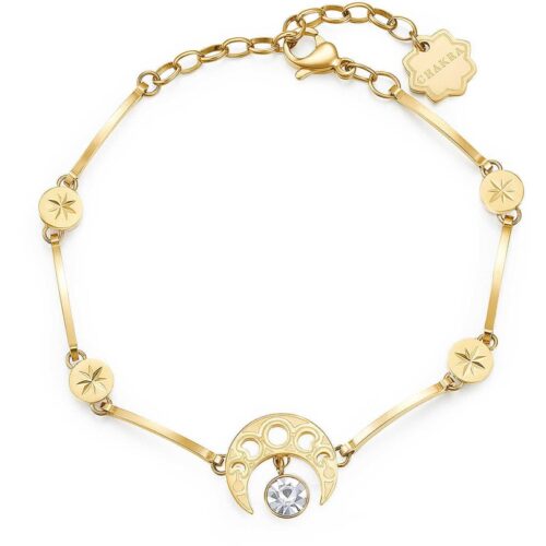 Bracciale Brosway CHAKRA Acciaio Oro Luna Cristallo BHKB015